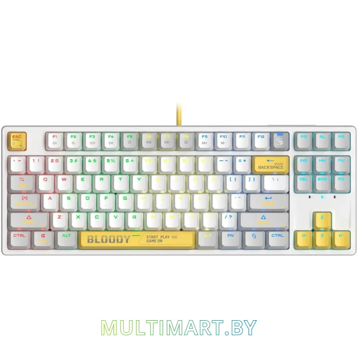 Клавиатура A4Tech Bloody S87 Energy White (Bloody BLMS Red Plus)